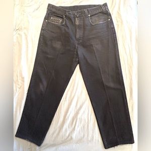 Vintage GAP Denim Jeans Mens 38x30 (37”) Easy Fit Relaxed Tapered Black Grunge